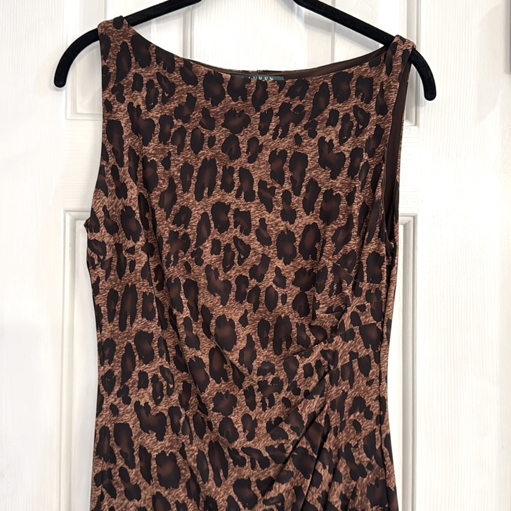 Ralph Lauren Brown and Black Sheath Dress Night Out